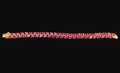 Marked Sterling Silver Ruby Bracelet [21.25g]