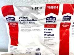 Project Source 8oz Canvas 6-ft x 9-ft Drop Cloth