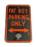 Harley-Davidson “Fat Boy Parking Only” Metal Sign
