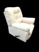 Ashley Furniture Off-White Leather Recliner - LIKE NEW!