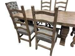 Beautiful Kinston Farmhouse Dining Table & 6 Chairs