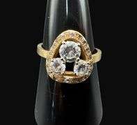 Stamped 14K Gold Diamond Ring [4.40g]