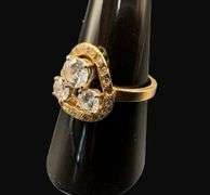 Stamped 14K Gold Diamond Ring [4.40g]