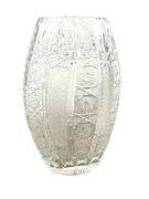 Pope John Paul II Large Crystal Vase