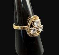 Stamped 14K Gold Diamond Ring [4.40g]