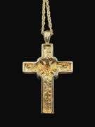 Stamped 14K Gold Diamond Cross Pendant with Chain [3.63g]