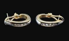 Stamped 14K Gold Diamond Earrings [9.00g]