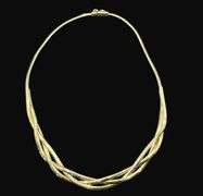 Stamped 14K Gold Braided Omega Chain [22.17g]