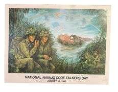 Navajo Code Talkers Day Signed Poster