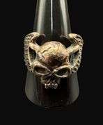 Marked Sterling Silver Skull Ring [11.21g]