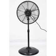 Utilitech 20-in 120 -Volt 3 -Speed High Velocity Indoor Black Oscillating Pedestal Fan