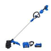 Kobalt 24-volt 14-in Straight Shaft Battery String Trimmer 4.0 Ah - Battery and Charger Included