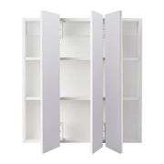 Style Selections 24.25-in x 25-in Surface Mount White Mirrored Rectangle Medicine Cabinet