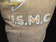 WW2 Era USMC Nose Art Duffel Bag