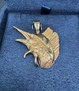 Stamped 14K Gold Termini Sailfish Pendant [14.43g]