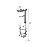 Matte Black Freestanding Single Post Toilet Paper Holder 2 -Rolls, See Description