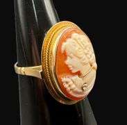 Stamped 14K Gold Cameo Ring [3.52g]