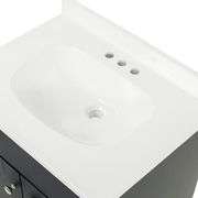 Project Source Dover 24-in Navy Blue Single Sink Bathroom Vanity with White Cultured Marble Top - NE