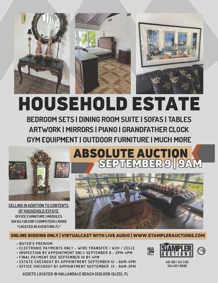 HOUSEHOLD ESTATE - ABSOLUTE AUCTION