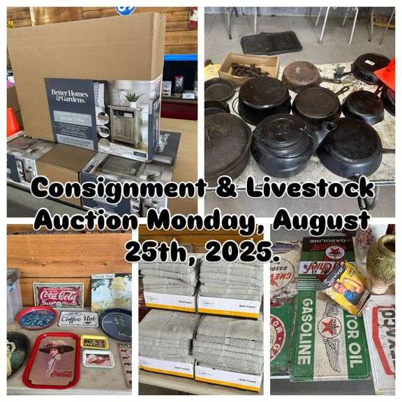 Consignment & Livestock Auction Aug 25th, 2025