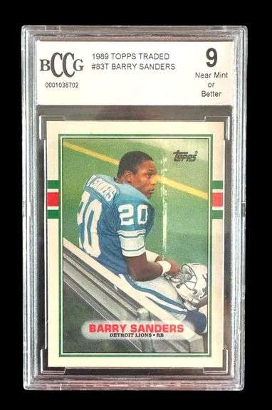 Barry Sanders | 1989 Topps #89T Beckett Slabbed & Graded 9