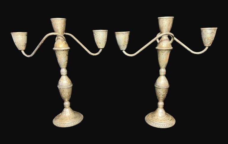 Vintage Duchin Creation Weighted Sterling Candelabra