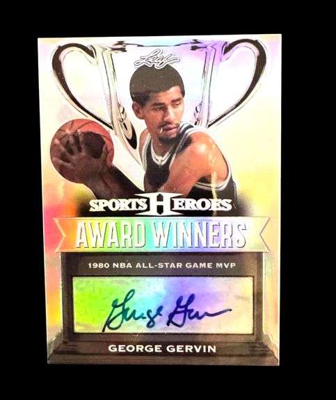 George Gervin | 2017 Leaf Sports Heroes Signature Card