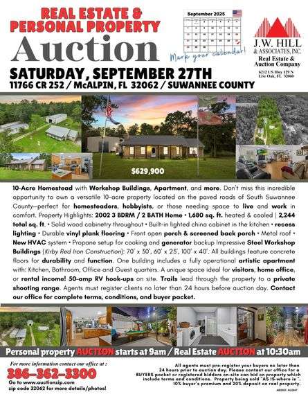 REAL ESTATE AND PERSONAL PROPERTY AUCTION