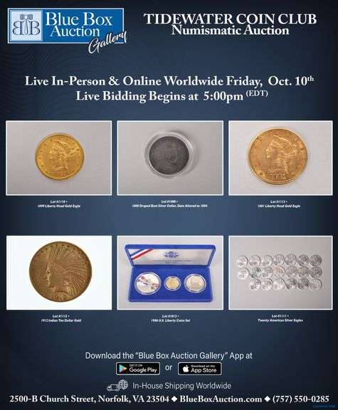 Tidewater Coin Club Numismatic Auction