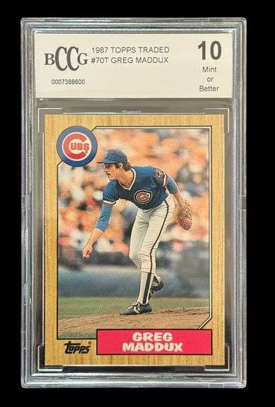 Greg Maddux | 1987 Topps #70T Beckett Graded 10