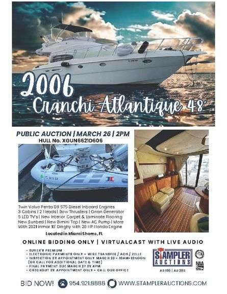 2006 CRANCHI ATLANTIQUE 48' MOTORYACHT