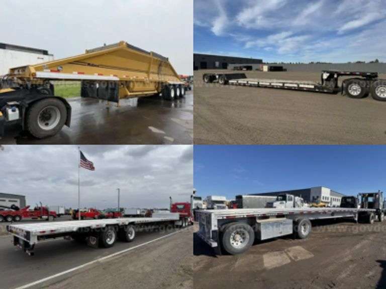 9 Lots - Variety of Lowboy, Dump, Live Bottom, and other Types of Trailers