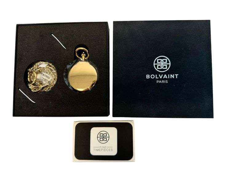 Bolvaint Solon Mechanical Pocket Watch - Gold New in Box