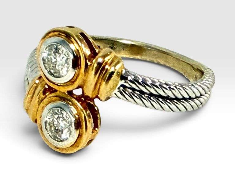 14K Two-Tone Gold 0.50ctw Diamond Designer Ring