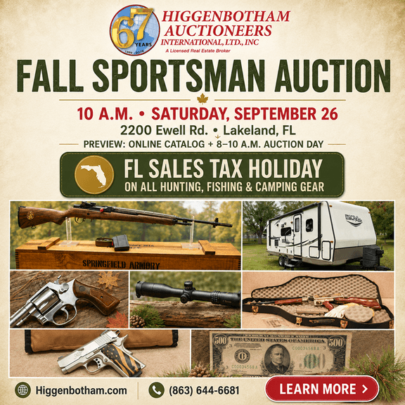 Sept. 26th Fall Sportsman Auction